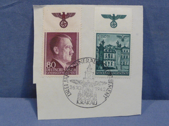 Original WWII German Commemorative Stamps, KRAKAU 1942
