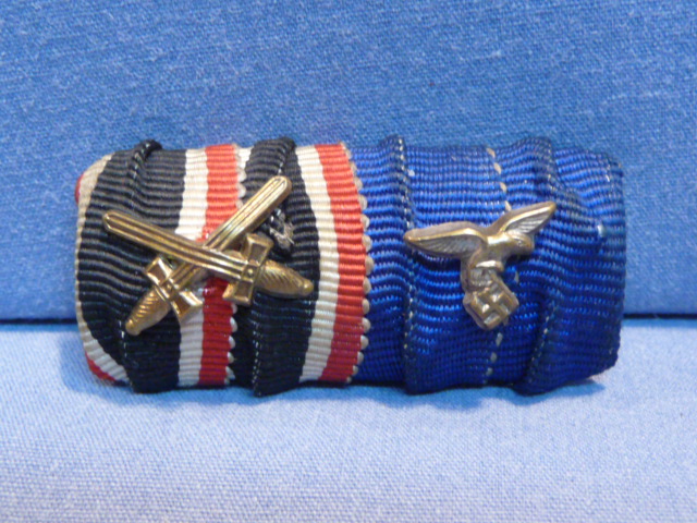Original WWII German LW 2-Position Parade Ribbon Bar, War Merit Cross 2nd Class
