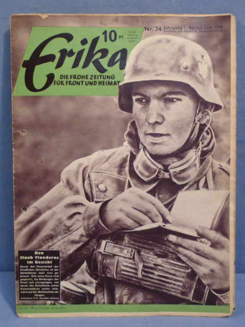 Original WWII German Magazine, ERIKA die frohe Zeitung für Front und Heimat