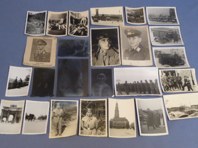 Original WWII German Photographs, Negatives and Newspaper Clipping Lot, 50 TOTAL!
