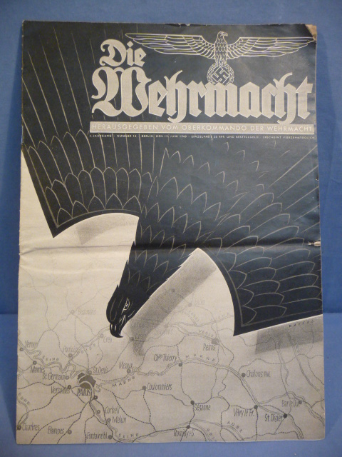 Original WWII German Die Wehrmacht Magazine, June 1940