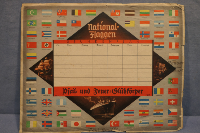 Original Nazi Era German National Flags Document, National-Flaggen
