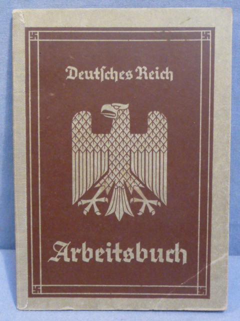 Original Nazi Era German Arbeitsbuch, 1st Type