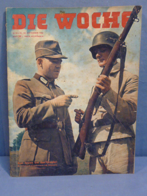 Original WWII German Magazine Die Woche, September 1941 COLOR COVER