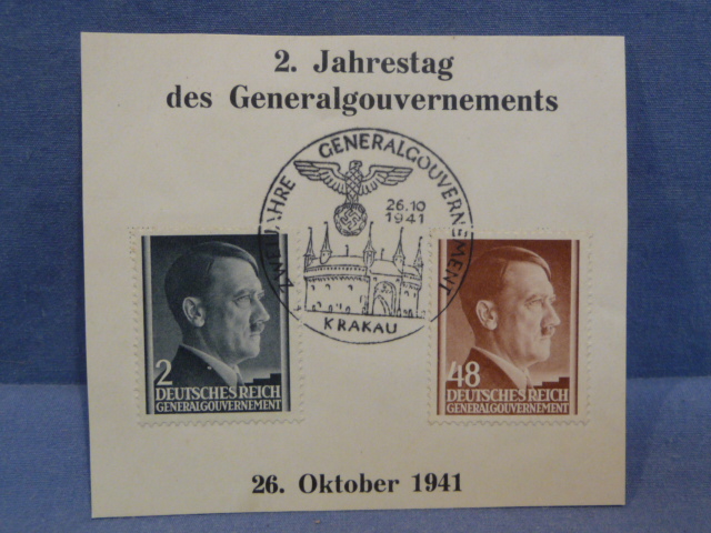Original WWII German Commemorative Stamps, KRAKAU 1941
