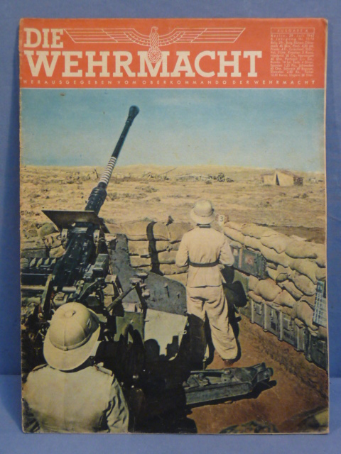 HOLD! Original WWII German Die Wehrmacht Magazine w/COLOR Cover, July 1942