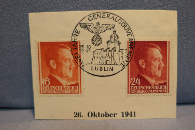 Original WWII German Commemorative Stamps, LUBLIN 1941