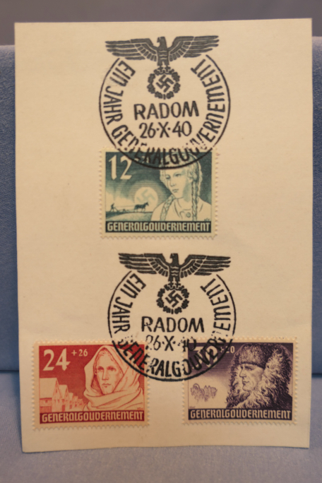 Original WWII German Commemorative Stamps, RADOM 1940