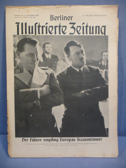 Original WWII German Berliner Illustrierter Zeitung Magazine, Hitler & Göring