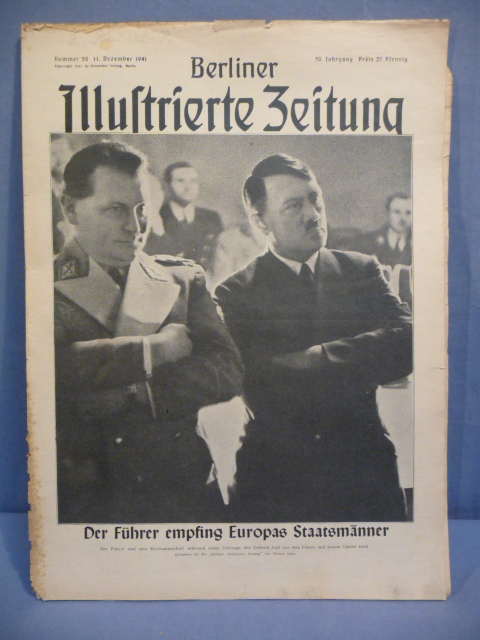 Original WWII German Berliner Illustrierter Zeitung Magazine, Hitler & Gring