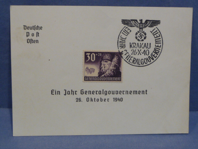 Original WWII German Commemorative Stamps, KRAKAU 1940