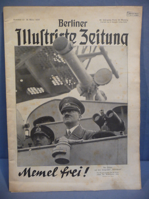 Original Nazi Era German Berliner Illustrierter Zeitung Special Issue, Memel frei! (Memel Free!)