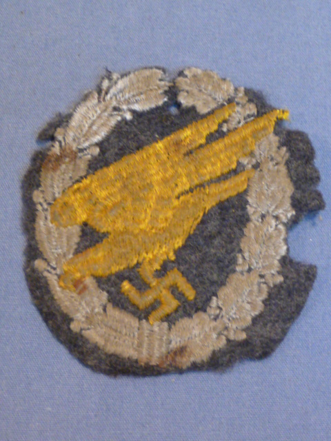 Original WWII German Luftwaffe EM/NCO Fallschirmj�ger (Paratrooper) Badge in Cloth