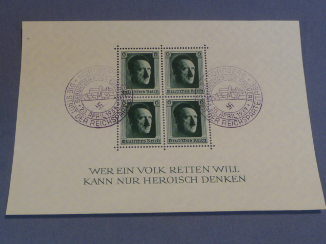 Original WWII German Commemorative Stamps, Hitler's Birthday 1937
