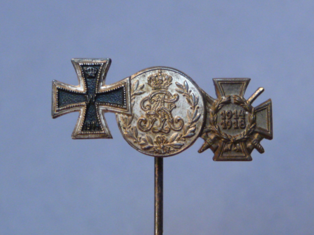 Original Nazi Era German 3 Position Miniature Medal Bar (9mm), 1914 Iron Cross