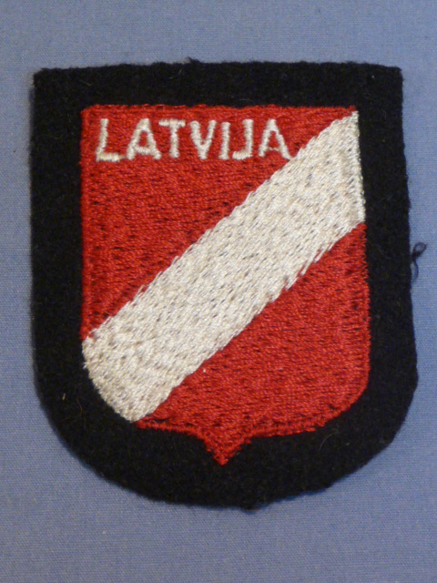 Original WWII German Waffen-SS Latvian Volunteer's Sleeve Shield