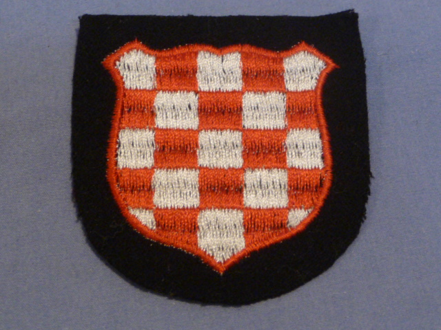 Original WWII German Waffen-SS Croatian Volunteer's Sleeve Shield