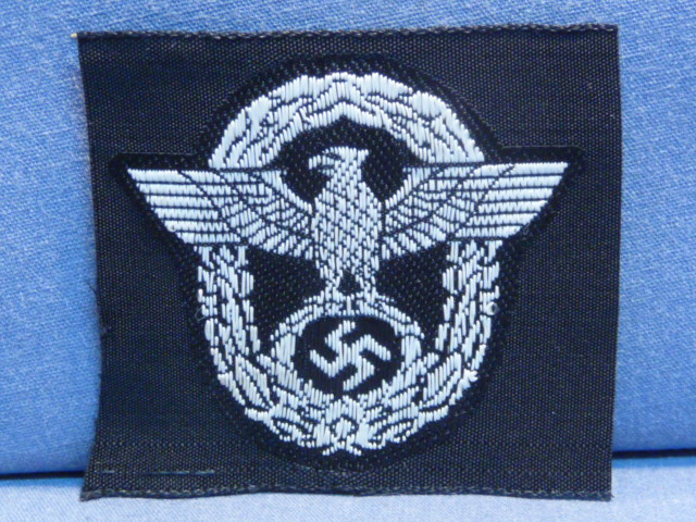 Original WWII German Panzer Police M43/Overseas Cap Insignia