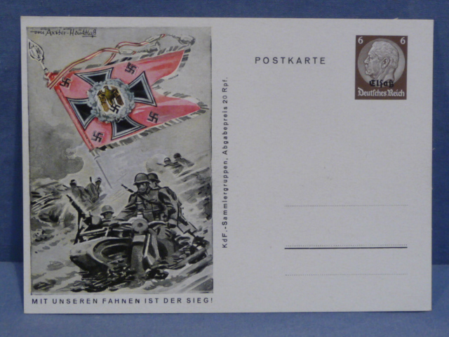 Original WWII German Military Themed Postcard, Panzer Troops!!!
