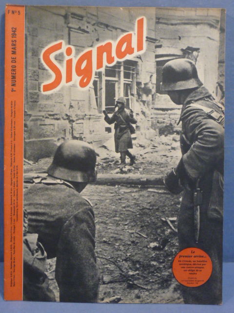 Original WWII German Signal Magazine (French Language), March 1942