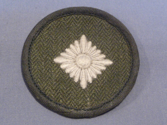 Original WWII German Army Reed Green DRILL TUNIC Oberschutz Rank Insignia