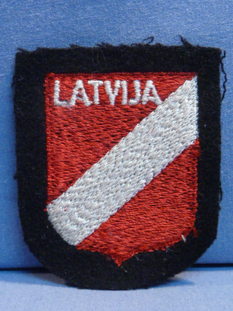 Original WWII German Waffen-SS Latvian Volunteer's Sleeve Shield