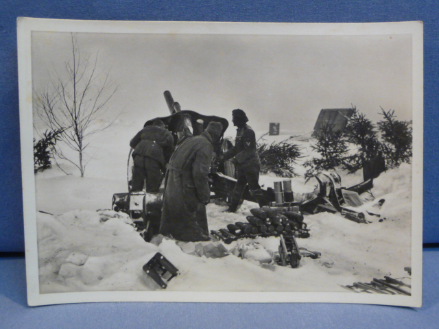 Original WWII German Our Waffen-SS Series Photo Postcard, Artillery in the East