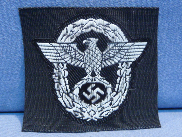 Original WWII German Panzer Police M43/Overseas Cap Insignia
