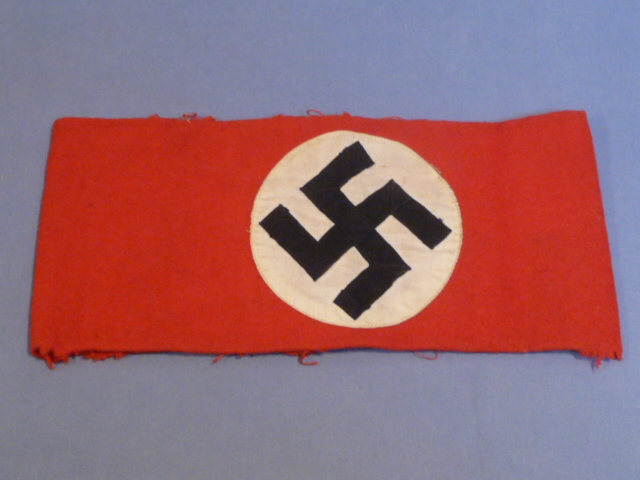 Original Nazi Era German NSDAP Member's Armband, Multi-Piece FELT