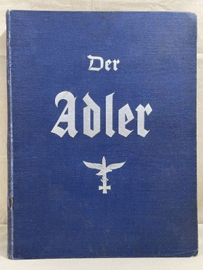 Original WWII German Bound Der Adler (Luftwaffe) Magazine Book 1941