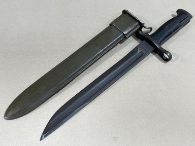 Original WWII US M1 Garand Bayonet and Scabbard, SA Cut-Down 1919