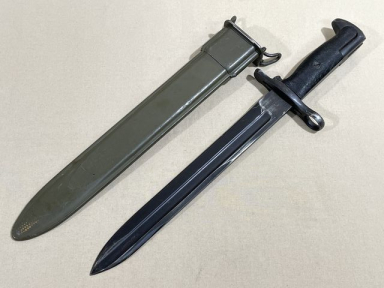 RARE! Original WWII US M1 Garand Bayonet and Scabbard, Oneida Ltd. Cut-Down 1942