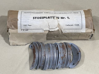 Original WWII German 100 Pair of Soldier's Boot Toe Plates, Stossplatten Nr. 1