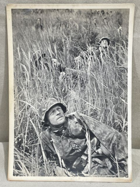 Original WWII German Our Waffen-SS Series Photo Postcard, Fliegerdeckung