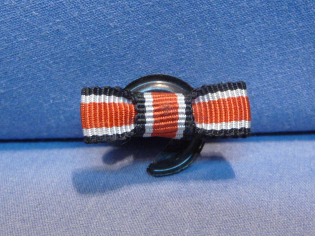 Original WWII German Iron Cross 2nd Class Medal Lapel Button Hole Ribbon