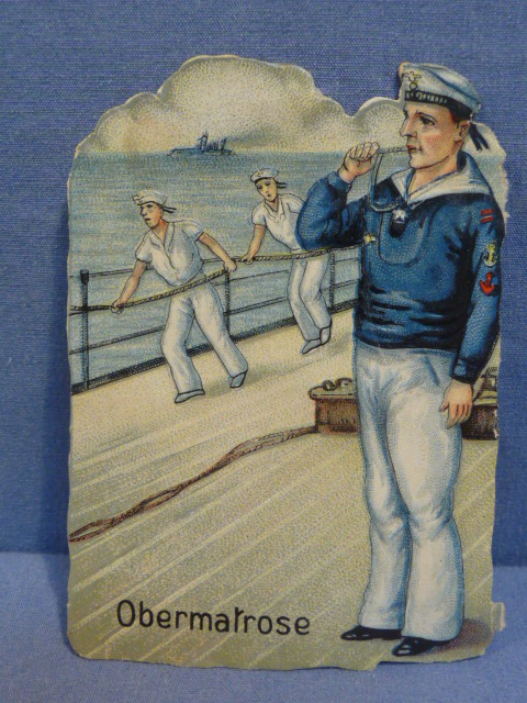 Original WWII German KM Chief Seaman Paper Cut-Out, Obermatrose