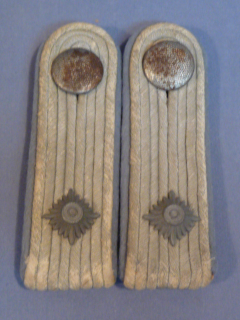 Original WWII German Army Transport and Logistics Oberleutnant's Shoulder Boards, Pair