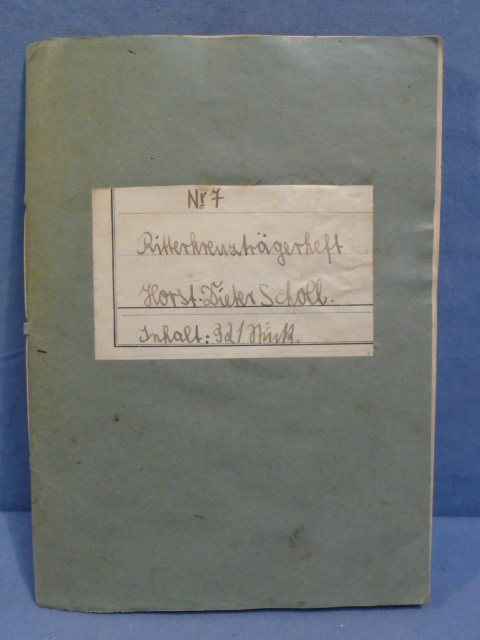 Original WWII Era German Hand-Made Knights Cross Holder Book, Ritterkreuztr�gerheft