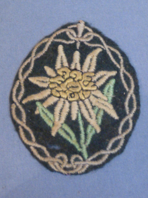 Original WWII German Mountain Troops Sleeve Edelweiss, Early War