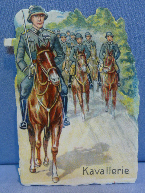 Original WWII German Army Cavalry Paper Cut-Out, Kavallerie