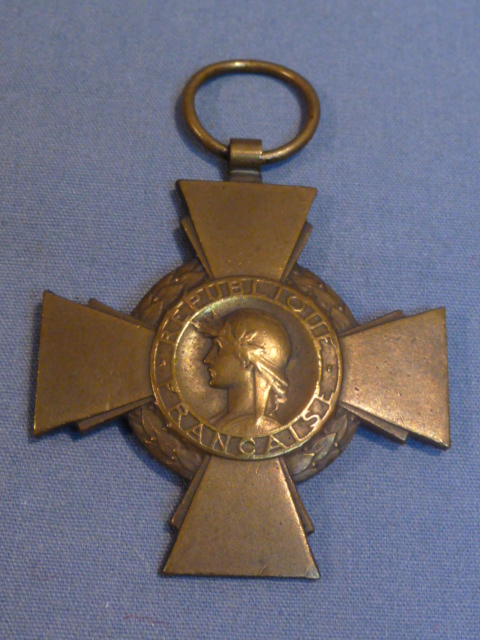 Original WWI French Combatant's Cross Medal