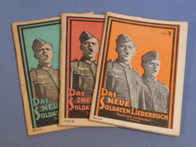 Original WWII German Soldiers Pocket Song Book Set, Das Neue Soldaten Liederbuch