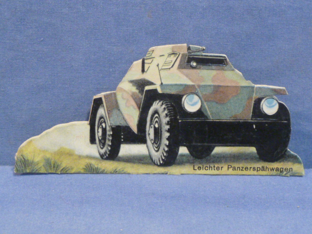 Original WWII German Light Armored Car Paper Cut-Out, Leichtes Panzersp�hwagen