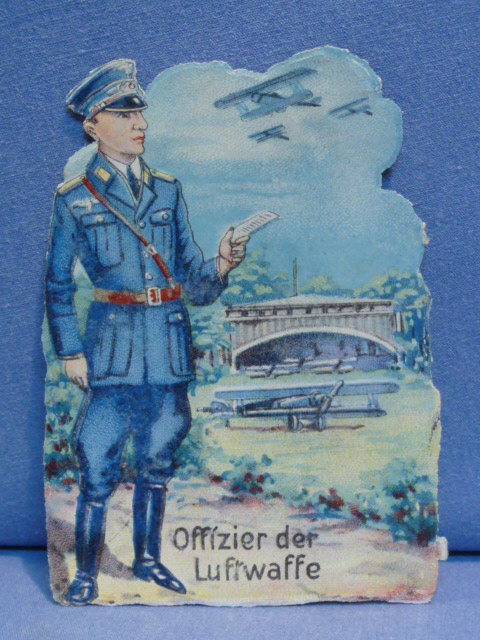 Original WWII German Luftwaffe Officer Paper Cut-Out, Offizier der Luftwaffe