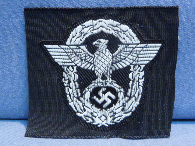 Original WWII German Panzer Police M43/Overseas Cap Insignia