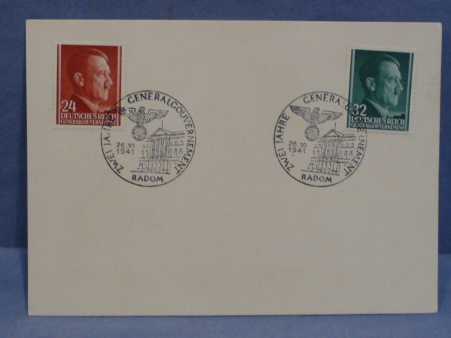 Original WWII German Commemorative Stamps, 2nd Year Central Government RADOM