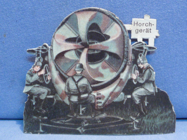 Original WWII German Listening Device Paper Cut-Out, Horchgert