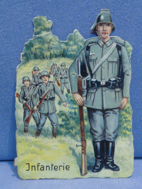 Original WWII German Infantry Paper Cut-Out, Infanterie