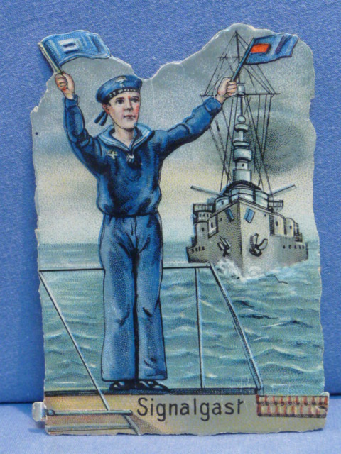 Original WWII German Kriegsmarine Signalman Paper Cut-Out, Signalgast