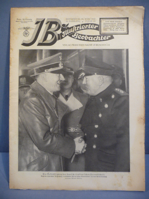 Original Nazi Era German Illustrierter Beobachter Magazine, March 1940